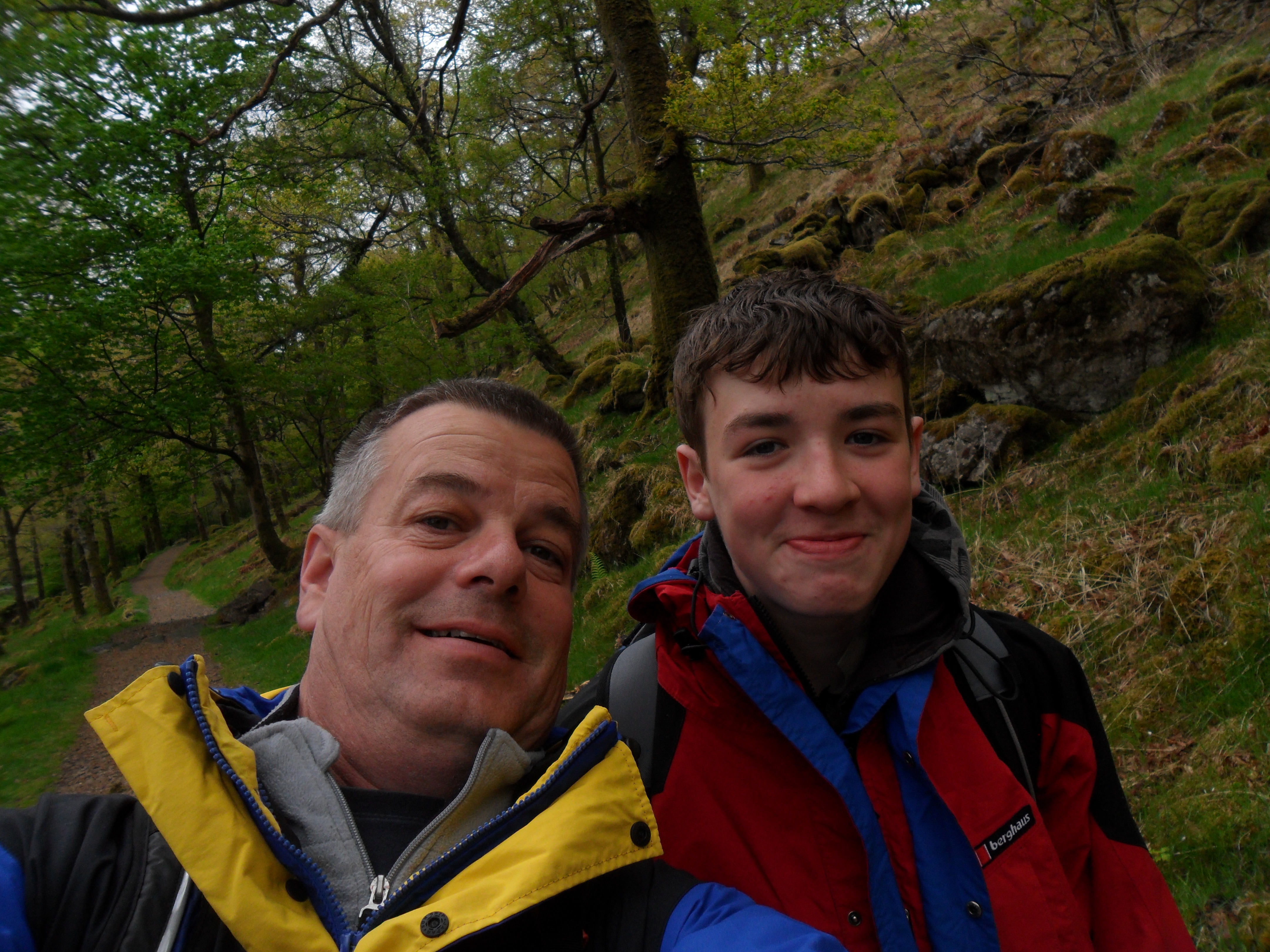 Nigel and Sean at the start of their climb